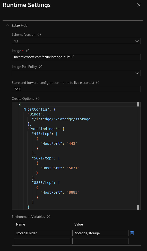 Example device configuration